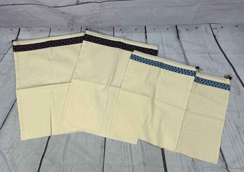 Tory Burch Dust Bag Bundle Lot of 4 Drawstring Handbag Purse Storage Bags